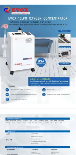 Evox 10 LPM Oxygen Concentrator - Image 2